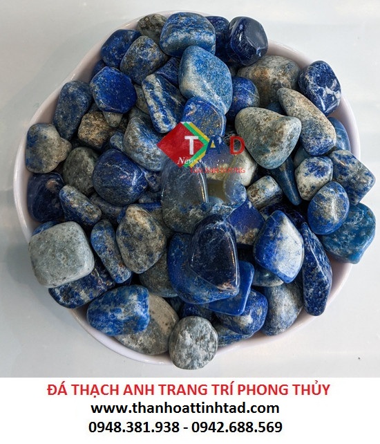 mua đá vụn thạch anh phong thủy màu xanh dương lapiz ở Hà Nội